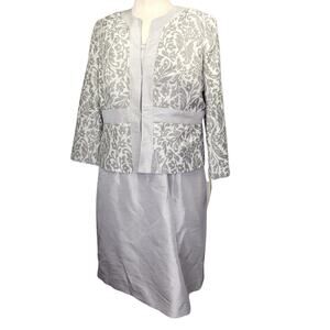 Nina Cole Grey Jacket Dress 14 New with Tags